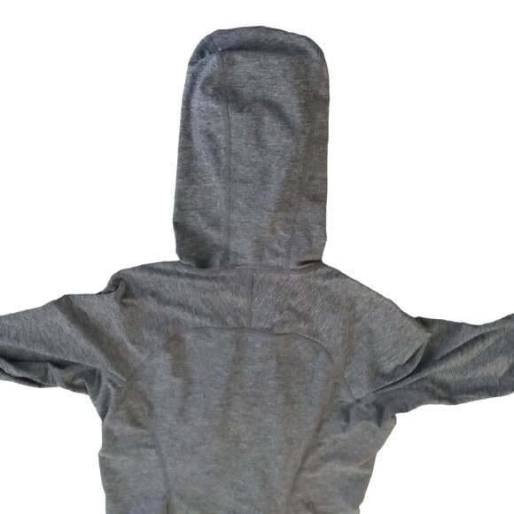 Athleta Womens Gray Full-Zip Hooded Jacket M Polyester & Nylon Blend Lightweight - Picture 12 of 16